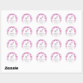 Glitz & Glam Roze Diamanten Schoen Jubileumfeest B Ronde Sticker (Vel)
