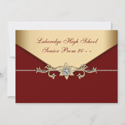 Glitz Glamor Black Cravate Prom Invitations (Devant)