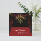 Glitz Glamor Black Cravate Prom Invitations (Debout devant)