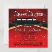 Glitz Glamor Red Carpet Movie Star Invitations (Devant)