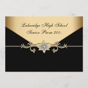 Glitz Glamour Zwart Tie Prom Kaart