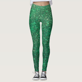 Glitz Glitter Green Holiday Leggings! Leggings