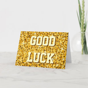 Glitz "Gold" 'Good Luck' kaart