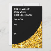 "Glitz Gold" invitation "VIP Pass" courbe noire (Dos)