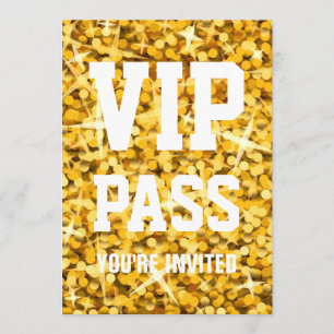 Glitz "Gold" VIP PASS-uitnodiging Kaart