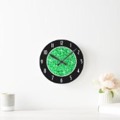 Glitz Green Black 'Numéros' horloge ronde (Maison)