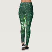 Glitz Green Glitter print Leggings (Achterkant)