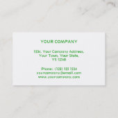 Glitz Green stripe visitekaartje white back (Achterkant)