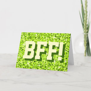 Glitz Lime 'BFF!' 'Your Text' carte de voeux