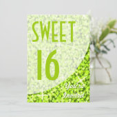 Glitz Lime courbe "Sweet 16" invitation (Debout devant)