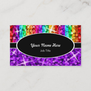 Glitz Mix arc-en-ciel Violet noir carte de visite