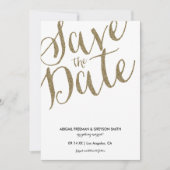 Glitz nep glitters Bewaar de datum aankondigingska Save The Date (Voorkant)
