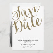Glitz nep glitters Bewaar de datum aankondigingska Save The Date (Voorkant / Achterkant)