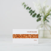 Glitz Orange rayure carte de visite blanc (Debout devant)