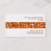 Glitz Orange rayure carte de visite blanc (Dos)