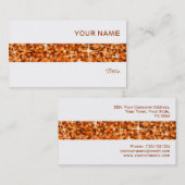 Glitz Oranje stripe visitekaartje wit (Voorkant / Achterkant)