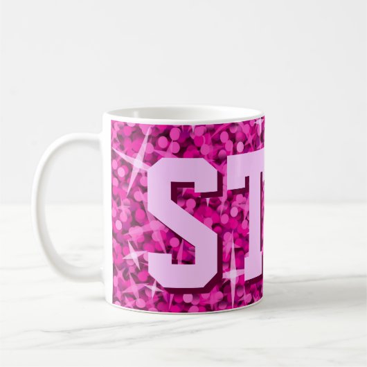 Glitz Pink print tasse 'STAR' (Gauche)