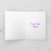 Glitz Purple dollar "$" Carte de voeux 'Your Text' (Intérieur)