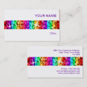 Glitz Rainbow Stripe carte de visite blanc (Devant / Derrière)