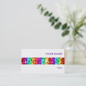 Glitz Rainbow Stripe carte de visite blanc (Debout devant)