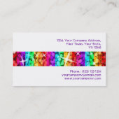 Glitz Rainbow Stripe carte de visite blanc (Dos)
