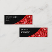 Glitz Red Black Curve carte de visite maigre (Devant / Derrière)