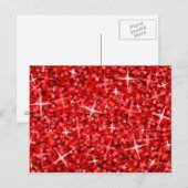 Glitz Red briefkaart (Voorkant / Achterkant)