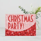 Glitz Red courbe invitation 'Noël Party' (Debout devant)