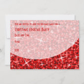 Glitz Red courbe invitation 'Noël Party' (Dos)