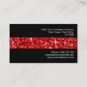 Glitz Red strié carte de visite noir (Dos)
