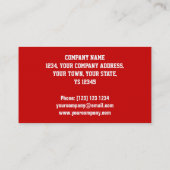 Glitz Red 'VIP PASS' carte de visite (Dos)