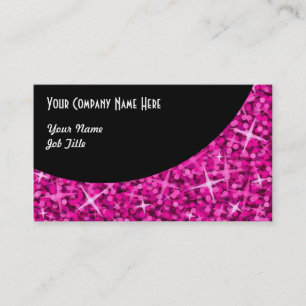 Glitz Roze Black Curve-visitekaartje Visitekaartje