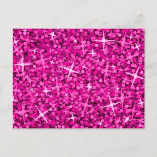 Glitz roze briefkaart (Voorkant)