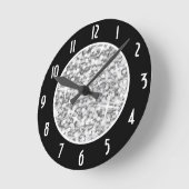 Glitz "Silver" Black "Numbers", klok rond (Hoek)