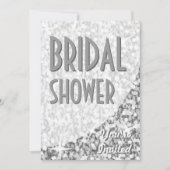 Glitz "Silver"-curve "Vrijgezellenfeest"-uitnodigi Kaart (Voorkant)