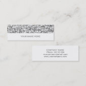 Glitz "Silver"-visitekaartje, vaag wit Mini Visitekaartje (Voorkant / Achterkant)