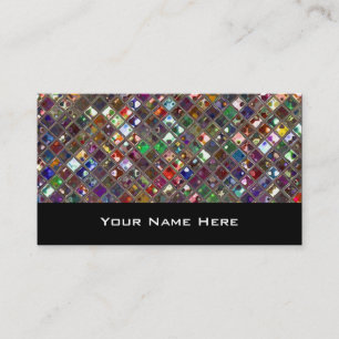 Glitz tegels Multicolored visitekaartje zwart