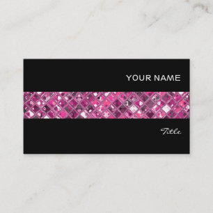 Glitz Tiles Hot Pink 1 tegelstreep zwart Visitekaartje