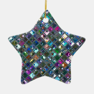Glitz Tiles Multicolored 2 drukkornament star Keramisch Ornament