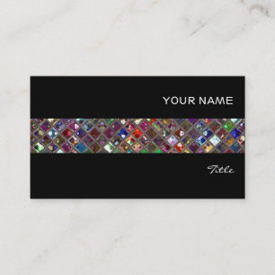 Glitz Tiles Multicolored tegelband zwart Visitekaartje