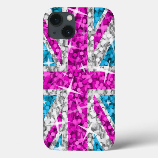 Glitz UK coque iphone imprimé rose (Verso)
