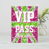 Glitz UK Limoen "VIP PASS"-uitnodiging Kaart (Staand voorkant)