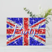 Glitz UK 'Party!' uitnodiging (Staand voorkant)