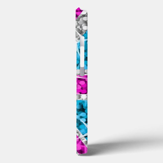 Glitz UK Roze geprinte iPhone case (Achterkant / Links)