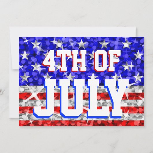 Glitz USA, uitnodiging van partij "4th of Juli" (Voorkant)