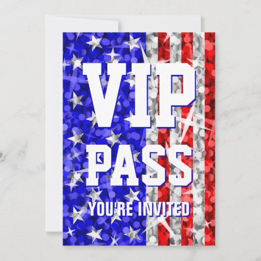 Glitz USA 'VIP PASS'-uitnodiging Kaart (Voorkant)