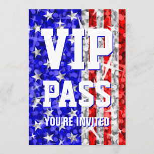 Glitz USA 'VIP PASS'-uitnodiging Kaart