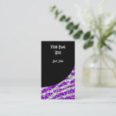Glitz Zebra Paars Black Curve-portret Visitekaartje (Staand voorkant)