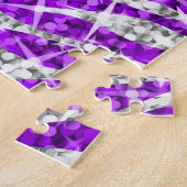 Glitz Zebra Paarse puzzel (Zijkant)