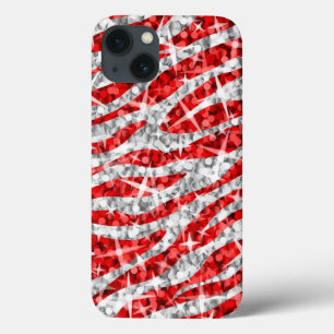 Glitz Zebra Rode iPhone hoesje